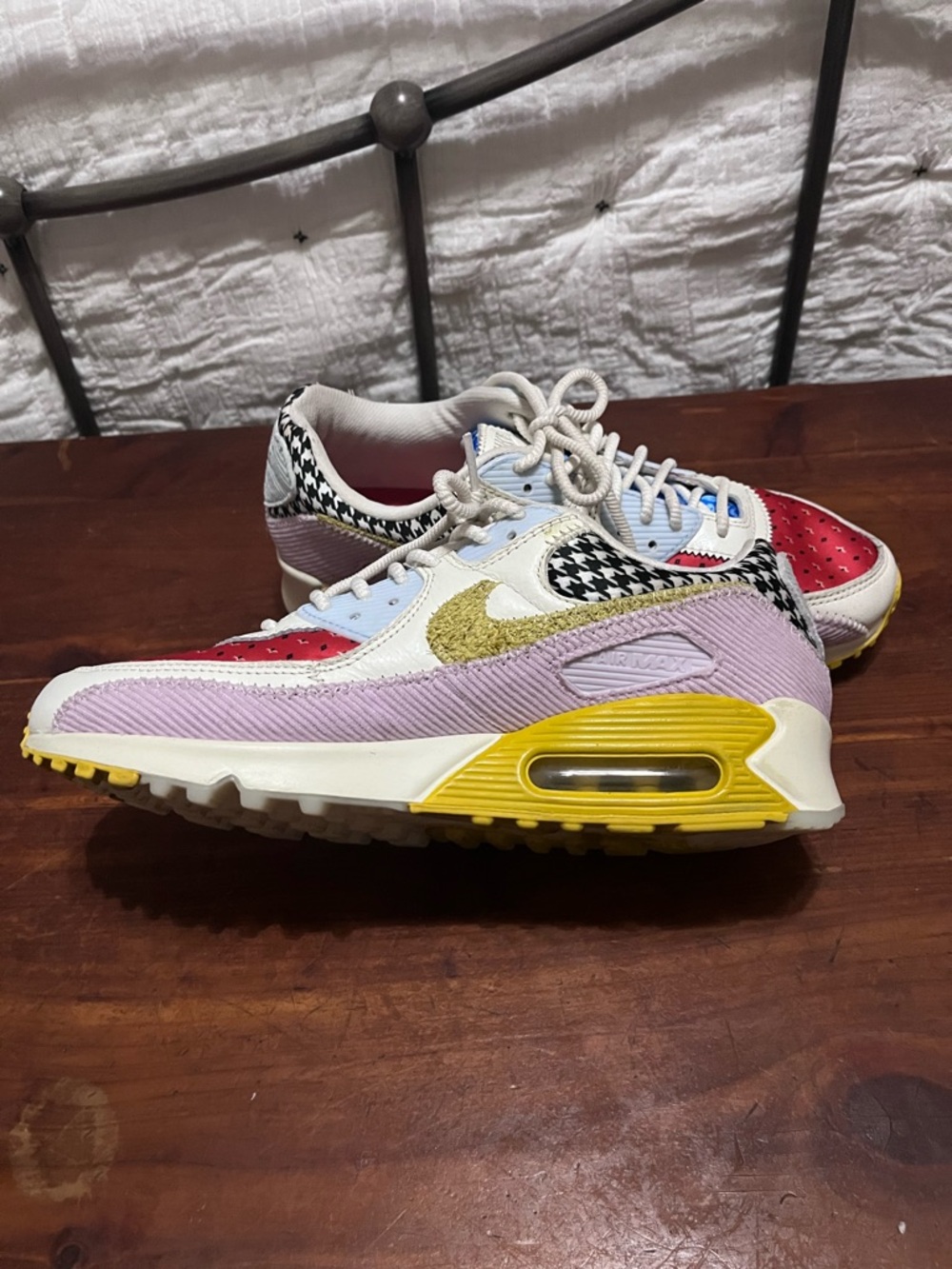 Nike Air Max 90 Patchwork Scrap SE Multi-Color Women’s Size 10 - Picture 2 of 14